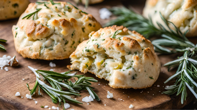 Garlic Herb Sea Salted Savory Scones: A Perfect Addition to Any Meal