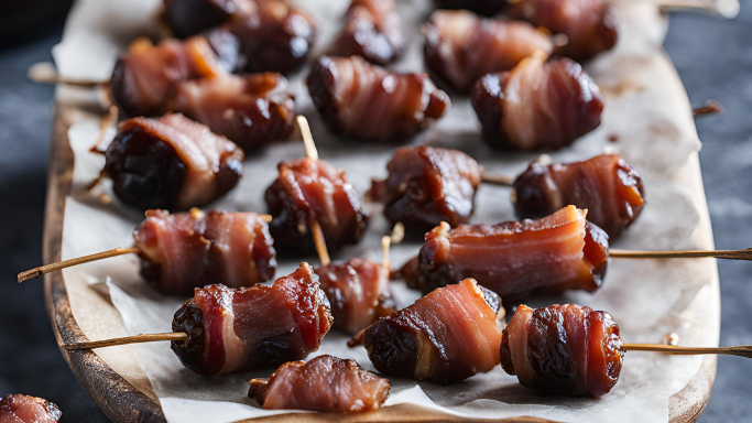 Smoked Salted Bacon-Wrapped Dates